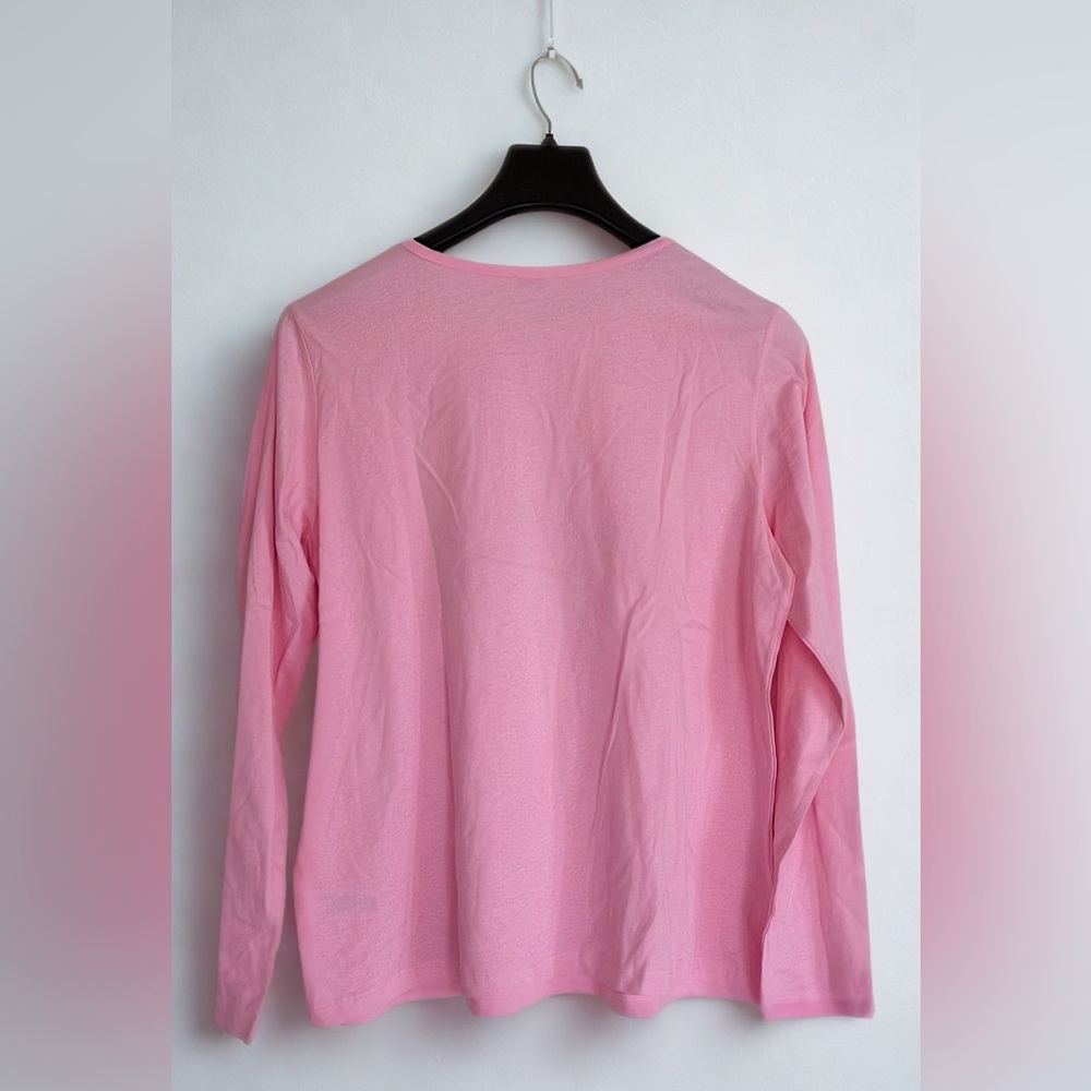 Studio 1886 Sparkling Pink and Silver Long Sleeve Tee - Picture 3 of 3